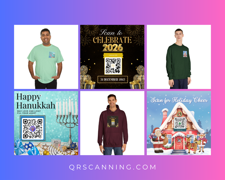 Scannable Holiday QR Codes Apparel