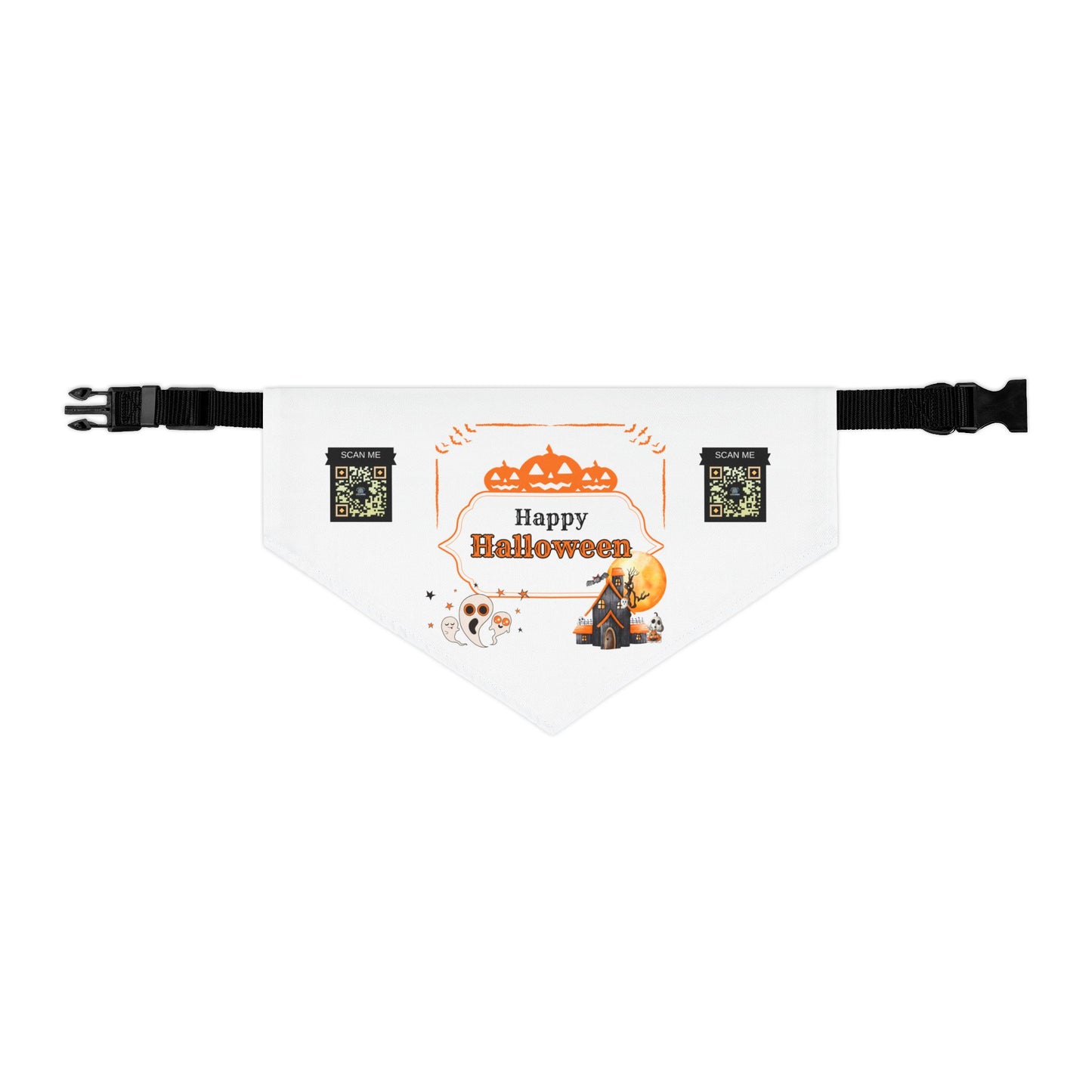 Howl-o-ween QR Pet Bandana Collar
