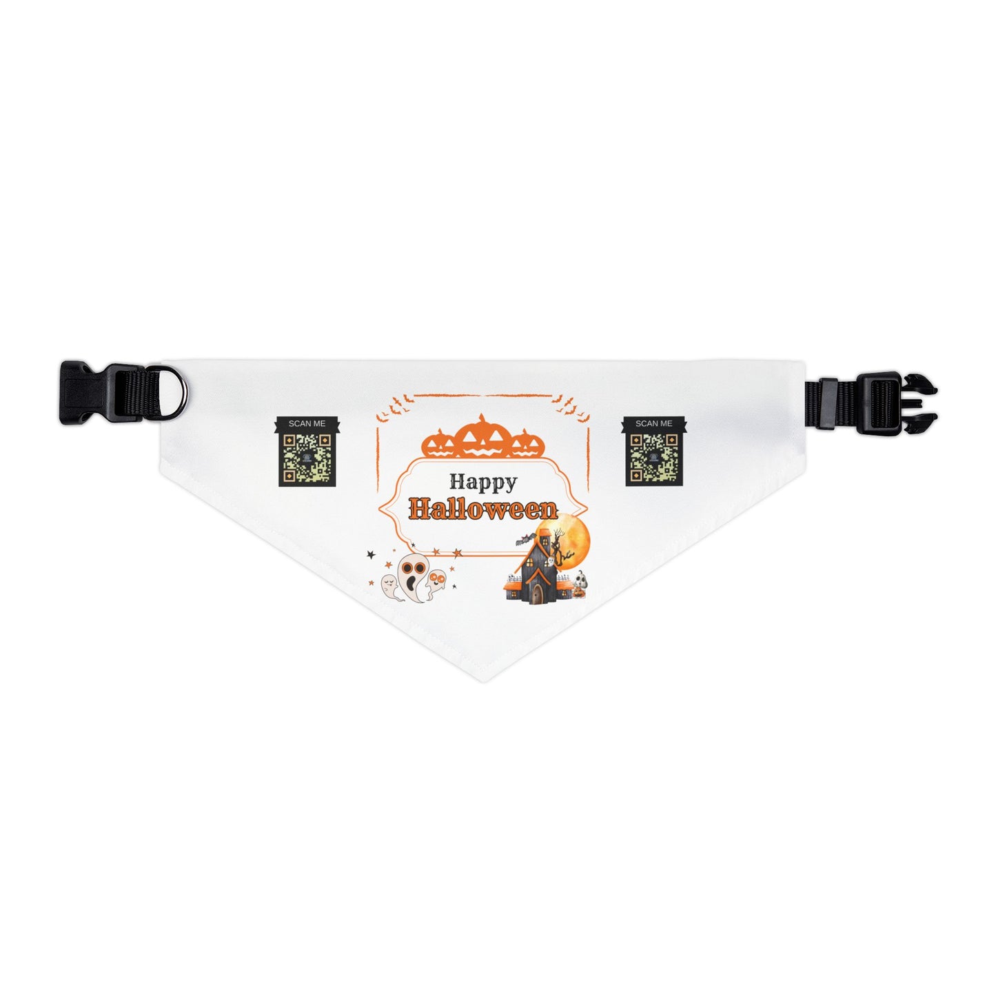 Howl-o-ween QR Pet Bandana Collar