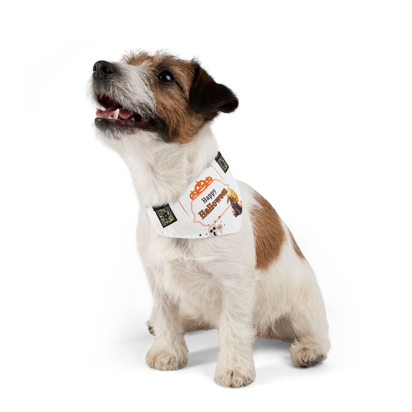 Howl-o-ween QR Pet Bandana Collar