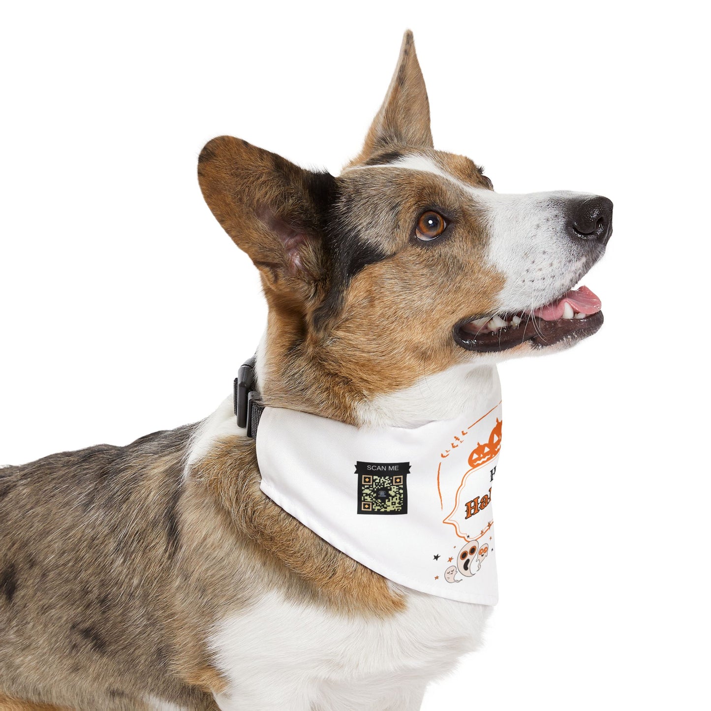 Howl-o-ween QR Pet Bandana Collar
