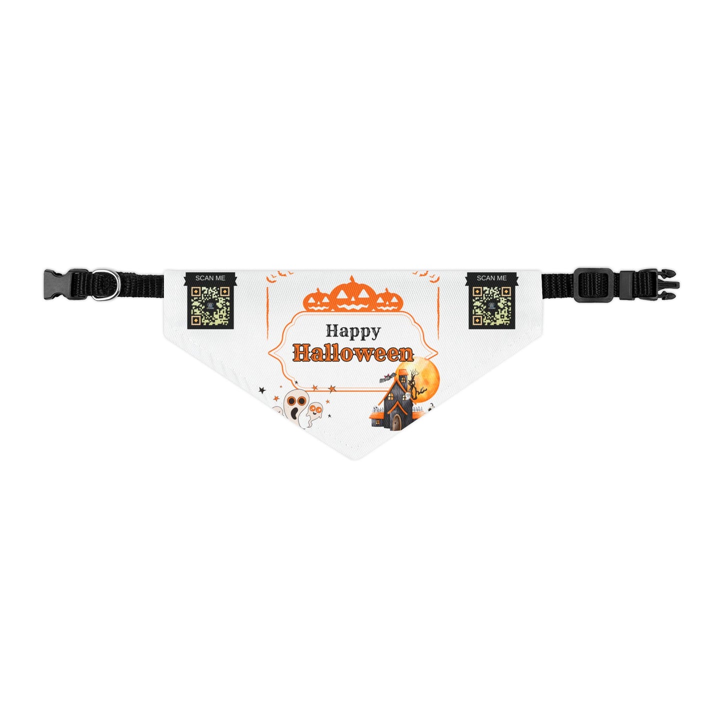 Howl-o-ween QR Pet Bandana Collar