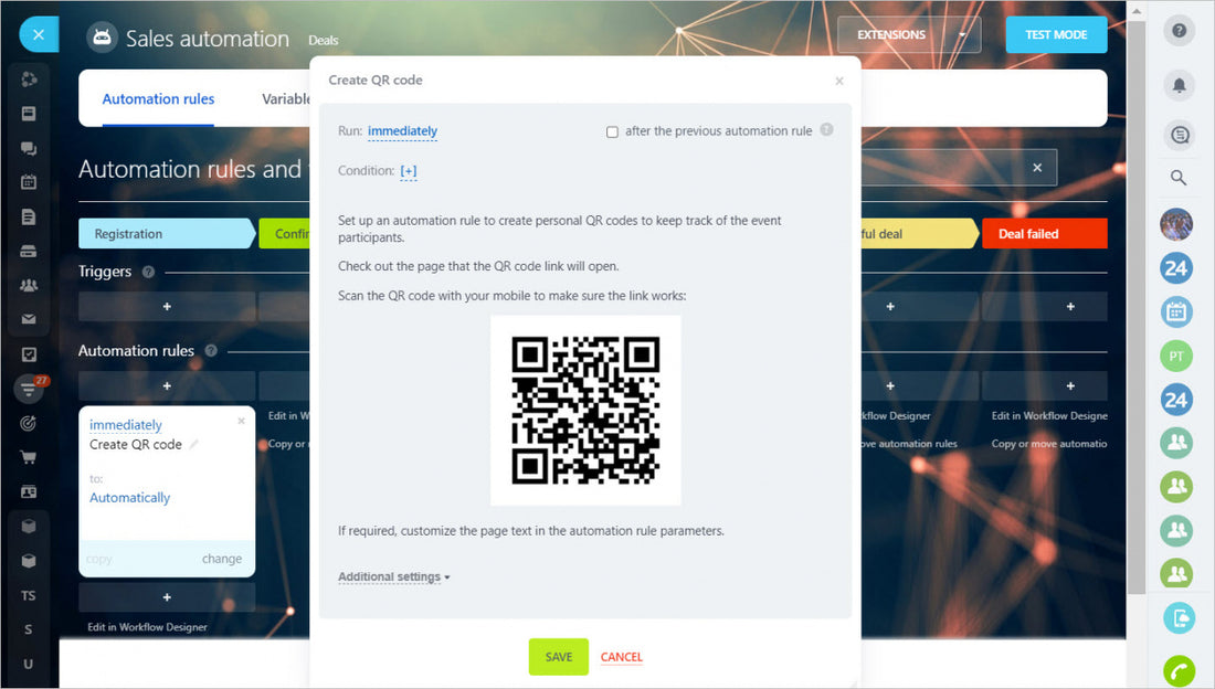 QR Codes for Workflow Triggers