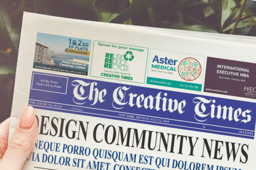 QR Code on Newspaper Ads