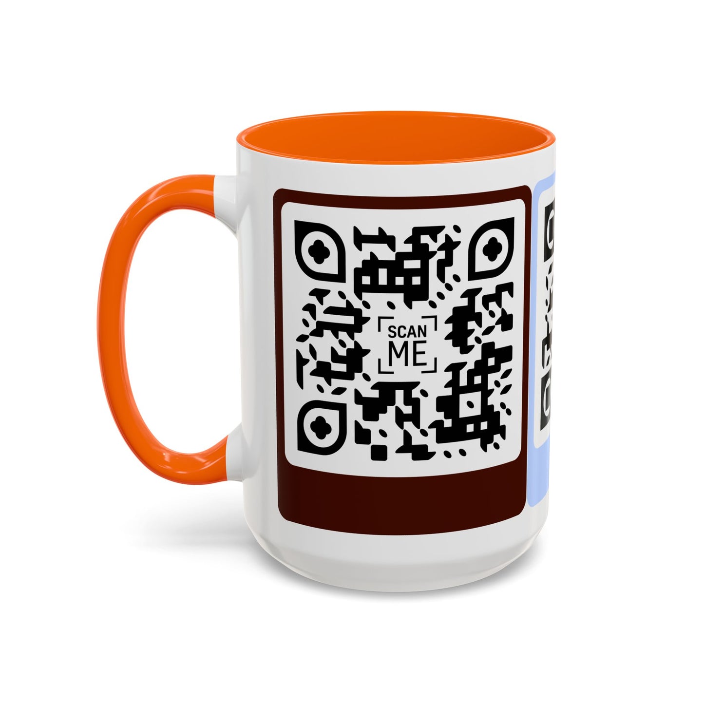 Coffee Mug, Scannable 'Smile' & 'Greatness' QR Code Design