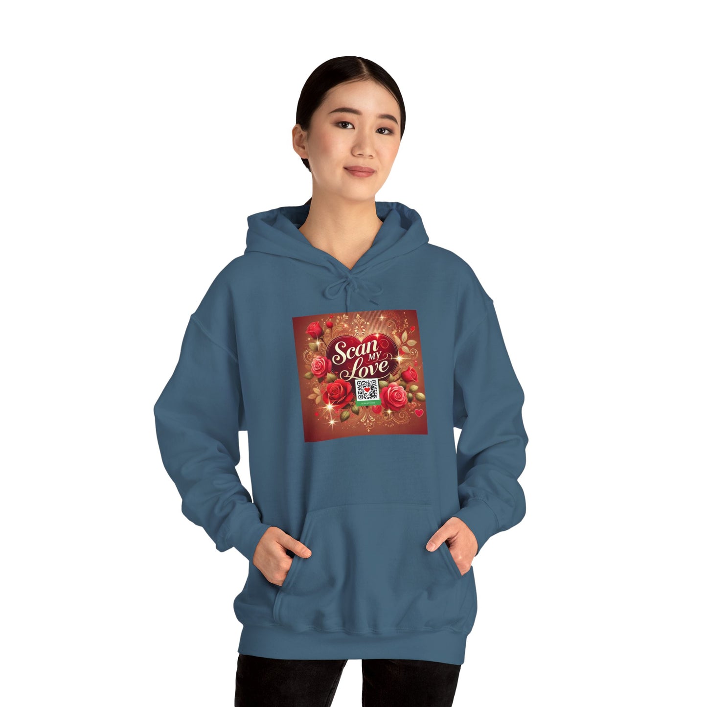 Scan My Love - Unisex Heavy Blend™ Hooded Sweatshirt