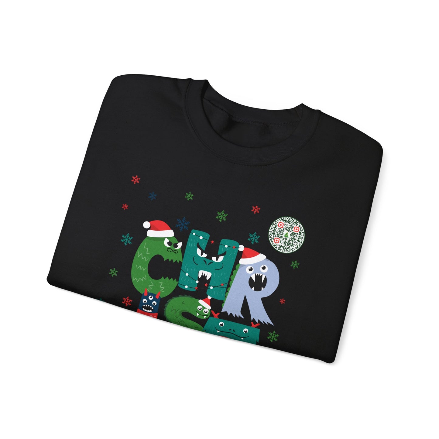 QR-Enabled Festive Crewneck Sweatshirt