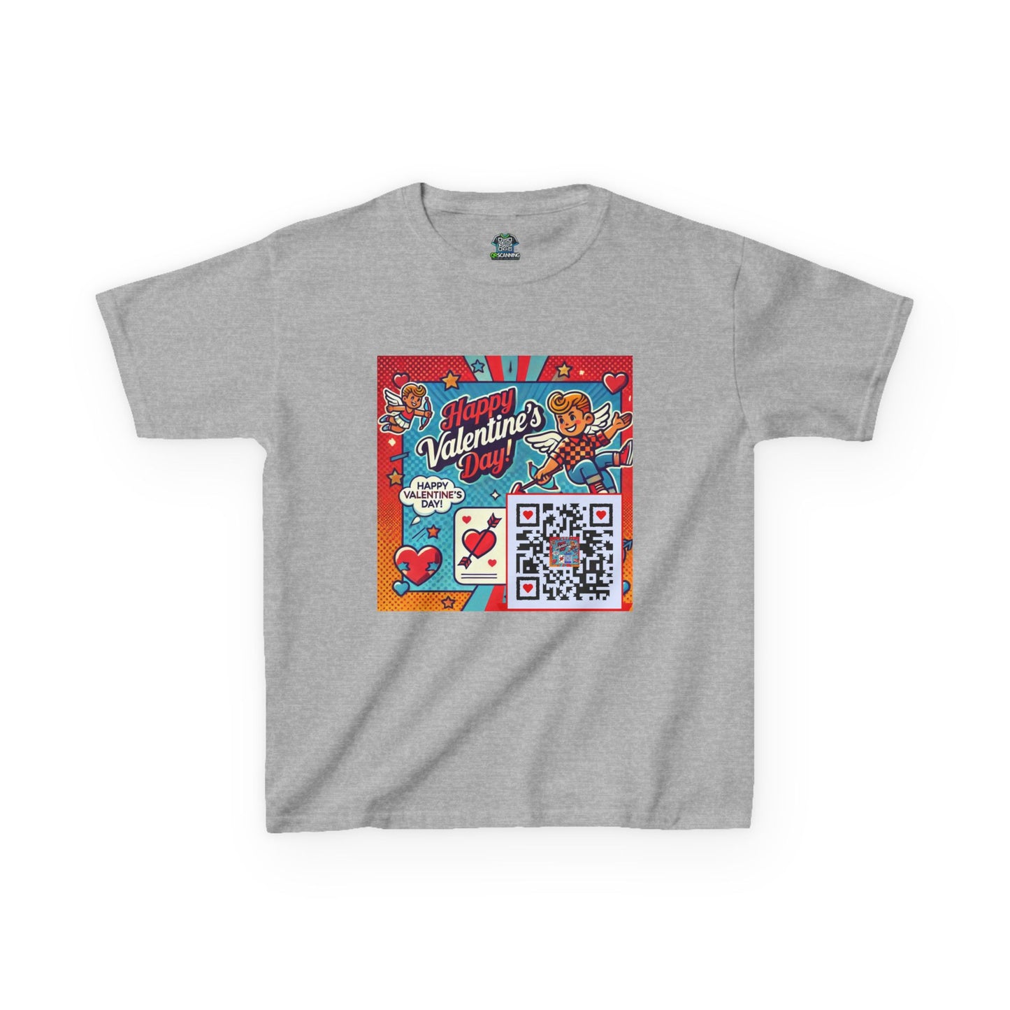 Valentines Day QR Code Kids Tee