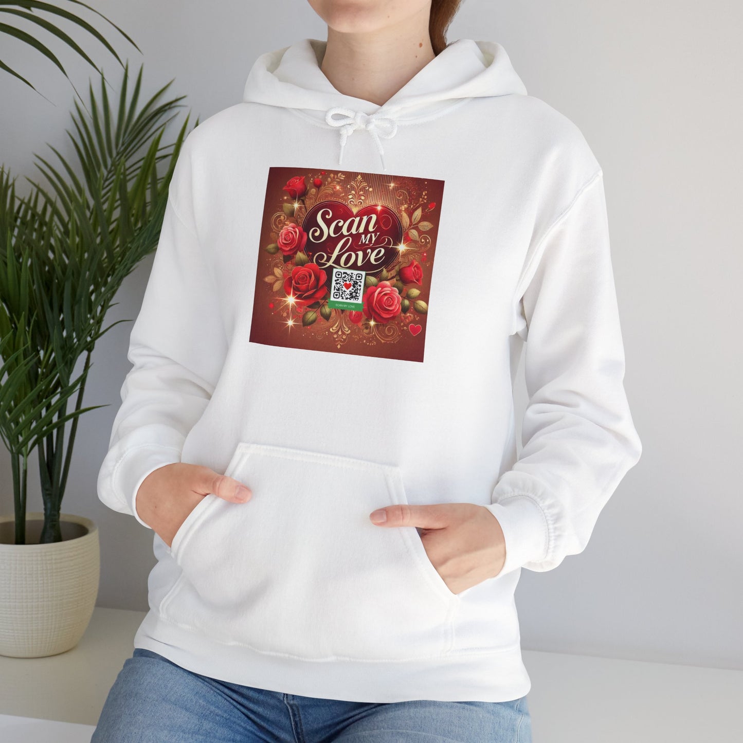 Scan My Love - Unisex Heavy Blend™ Hooded Sweatshirt