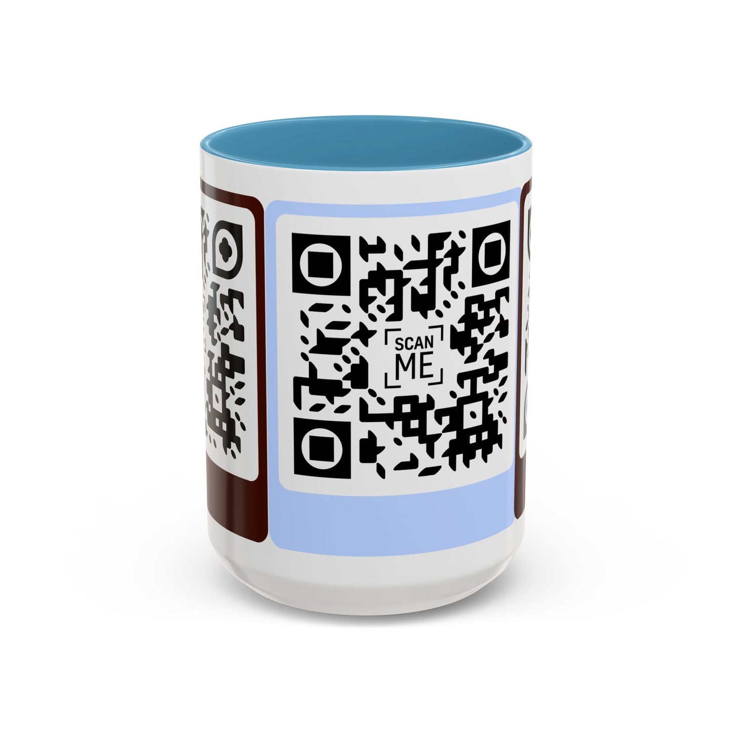 Coffee Mug, Scannable 'Smile' & 'Greatness' QR Code Design