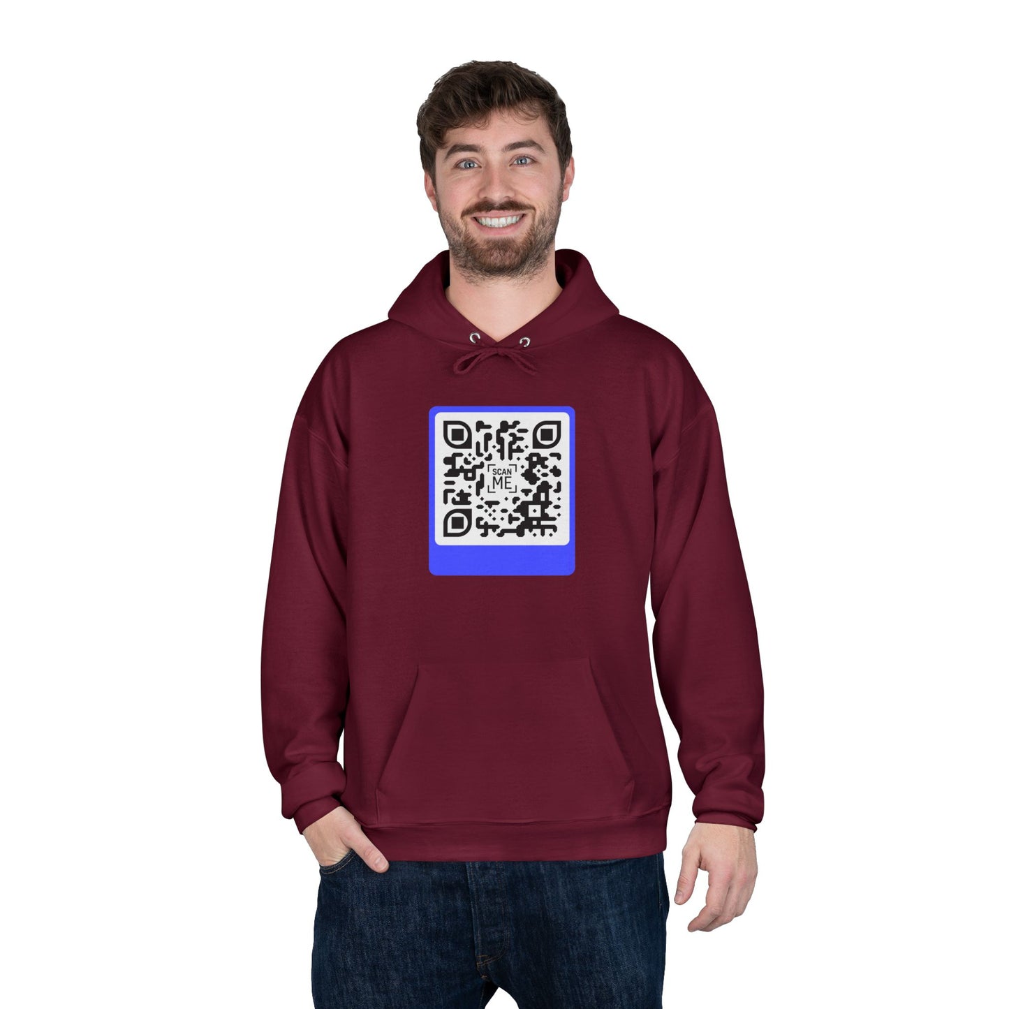 Scannable 'Smile' QR Code Hoodie