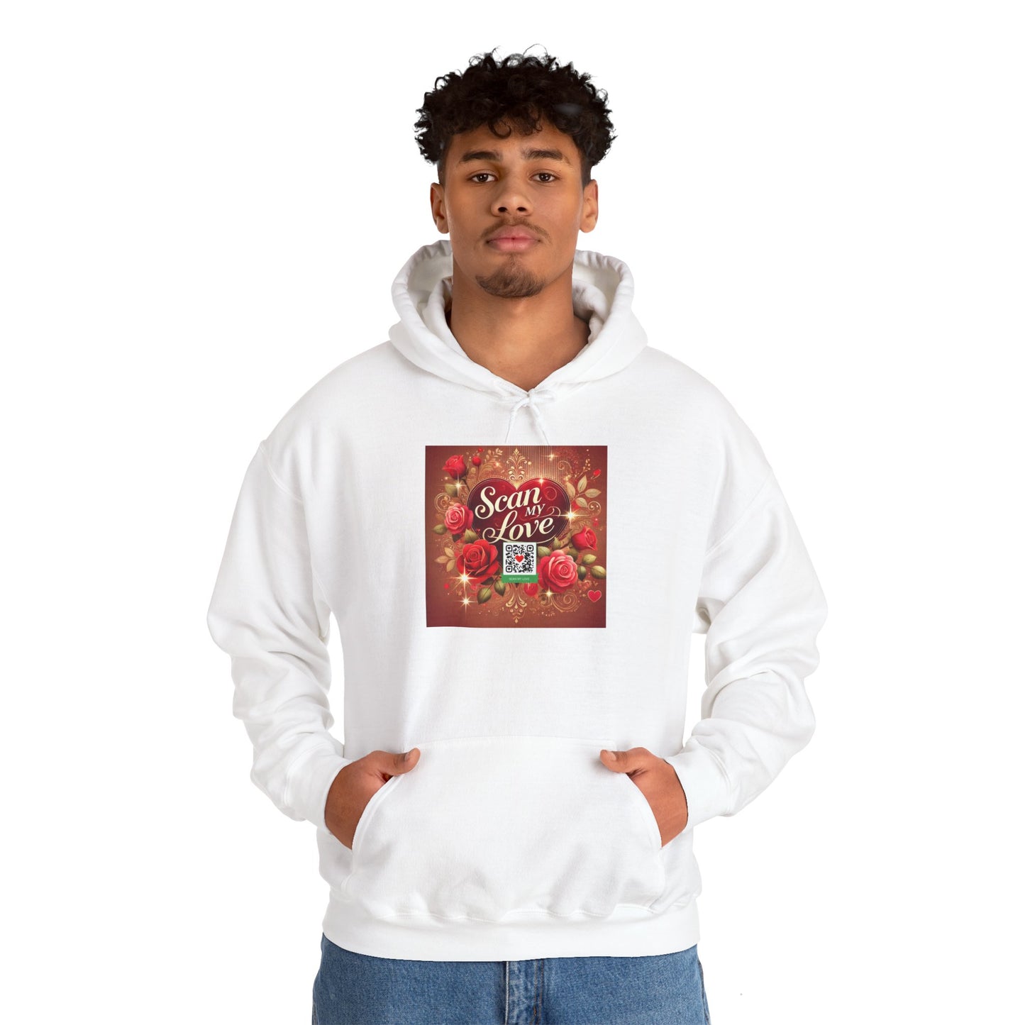 Scan My Love - Unisex Heavy Blend™ Hooded Sweatshirt