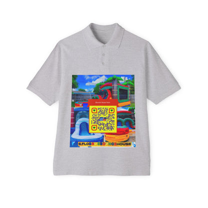 QR Custom "Sflo Bros Bounce house" Men's Piqué Polo