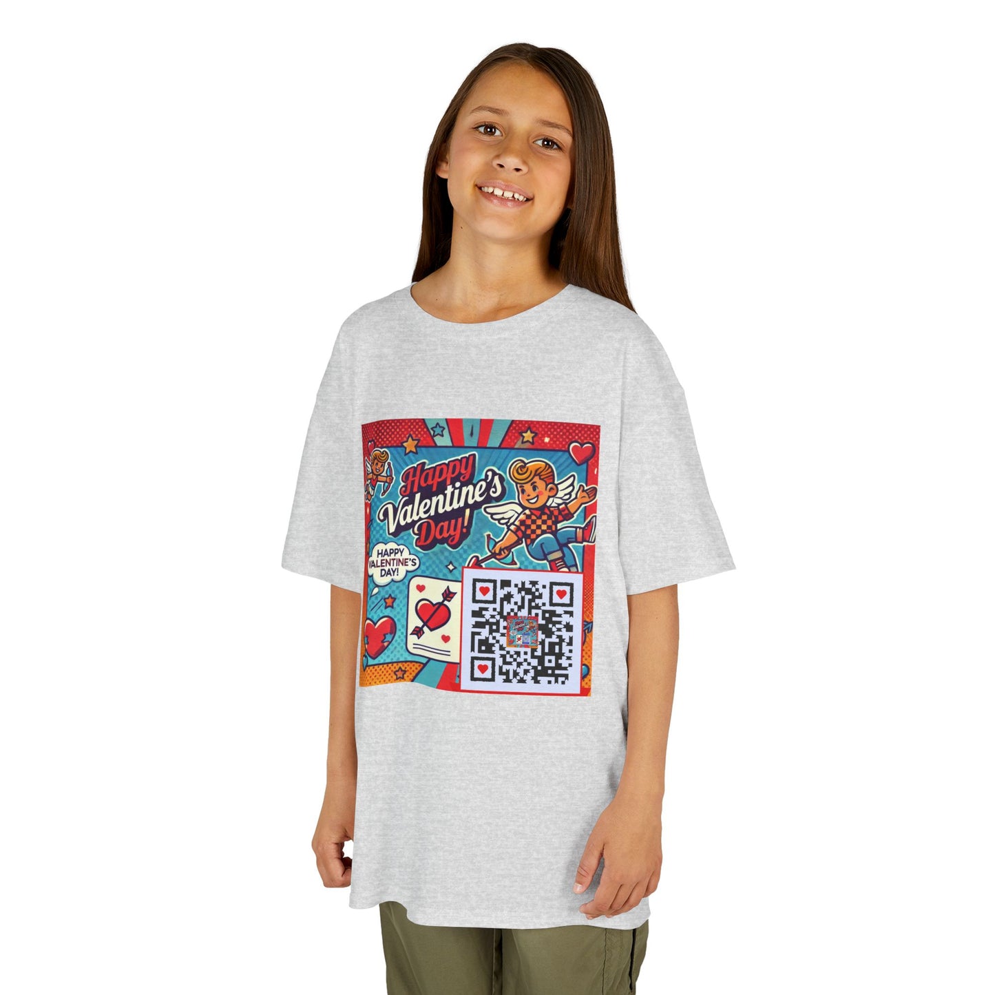 Valentines Day QR Code Kids Tee