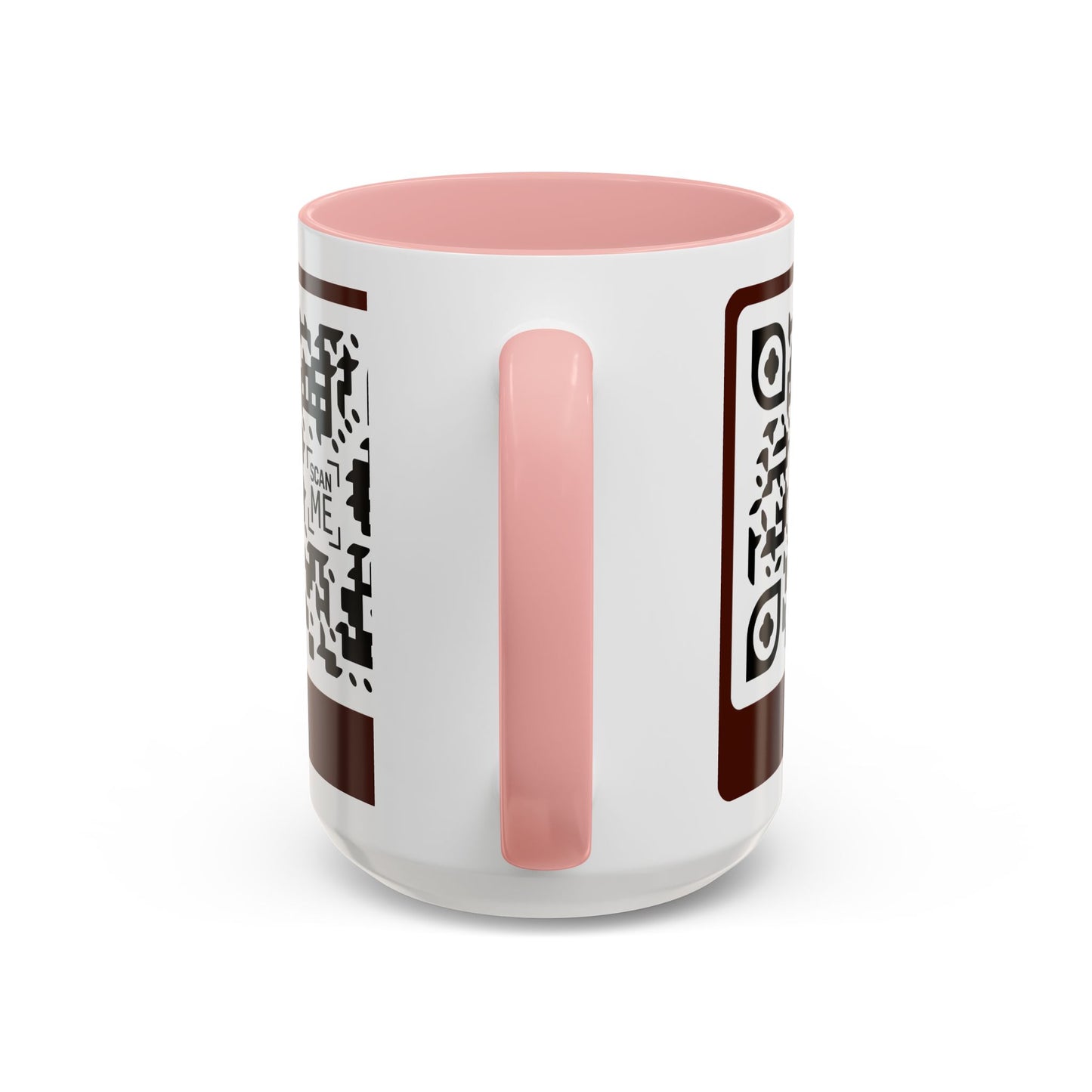 Coffee Mug, Scannable 'Smile' & 'Greatness' QR Code Design