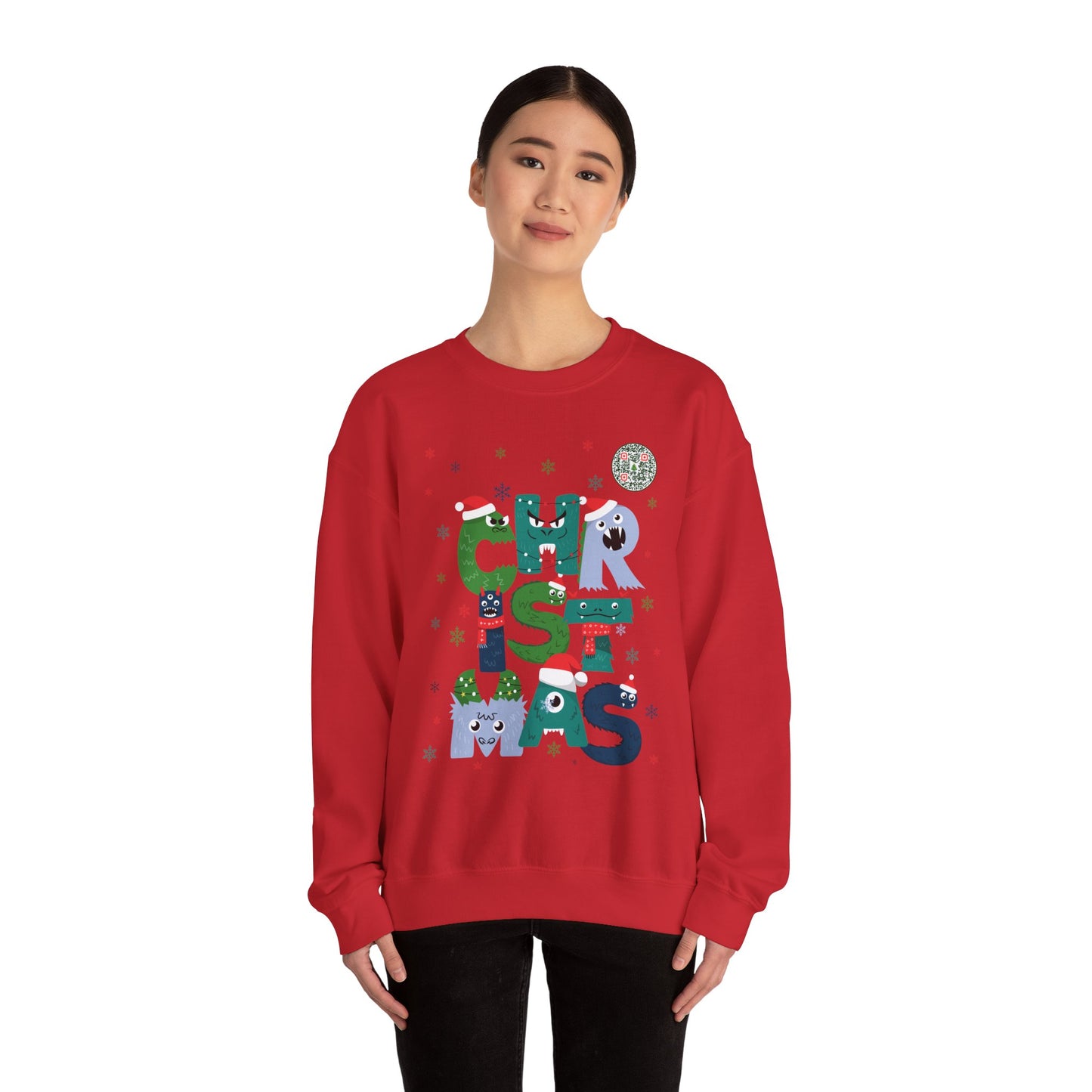 QR-Enabled Festive Crewneck Sweatshirt