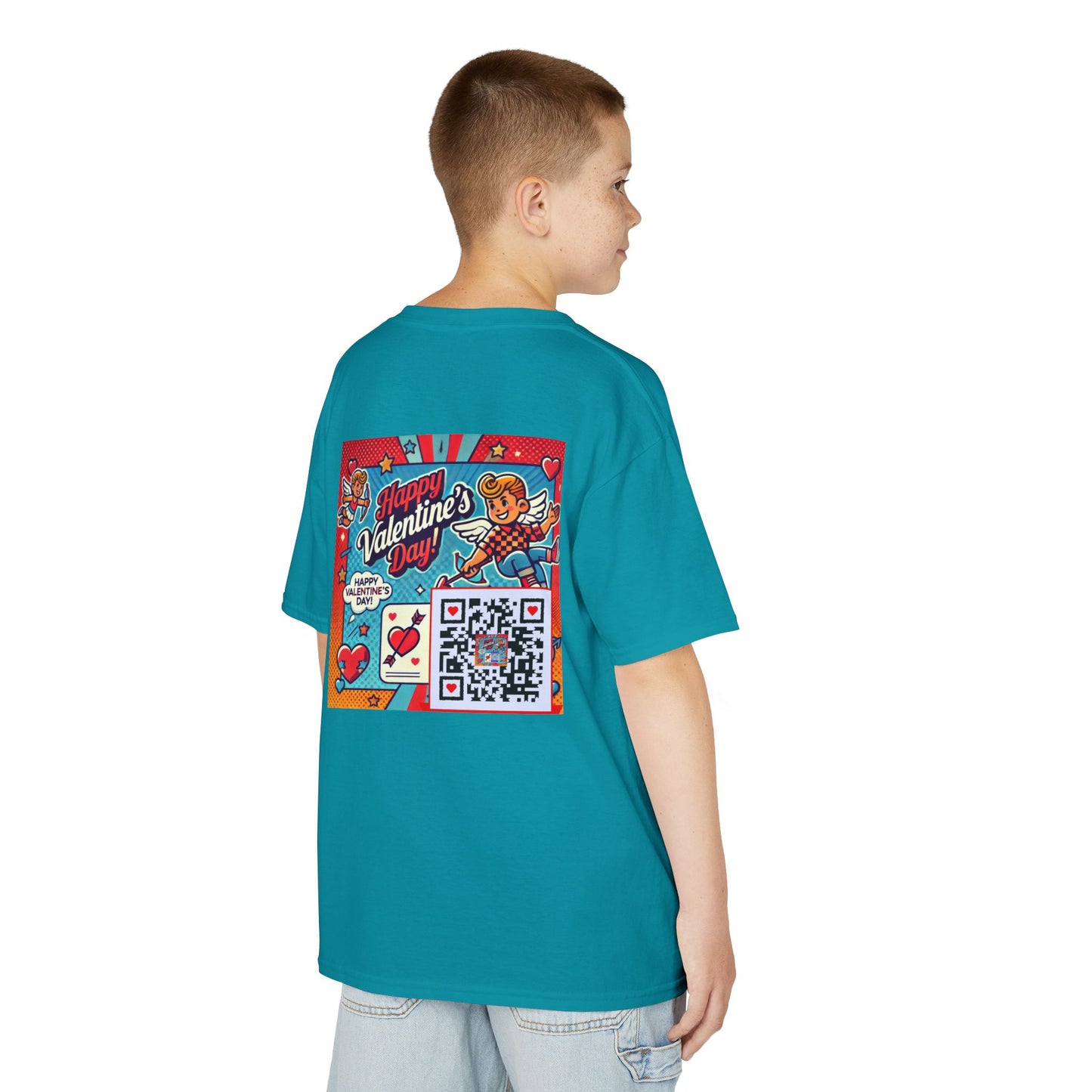 Valentines Day QR Code Kids Tee