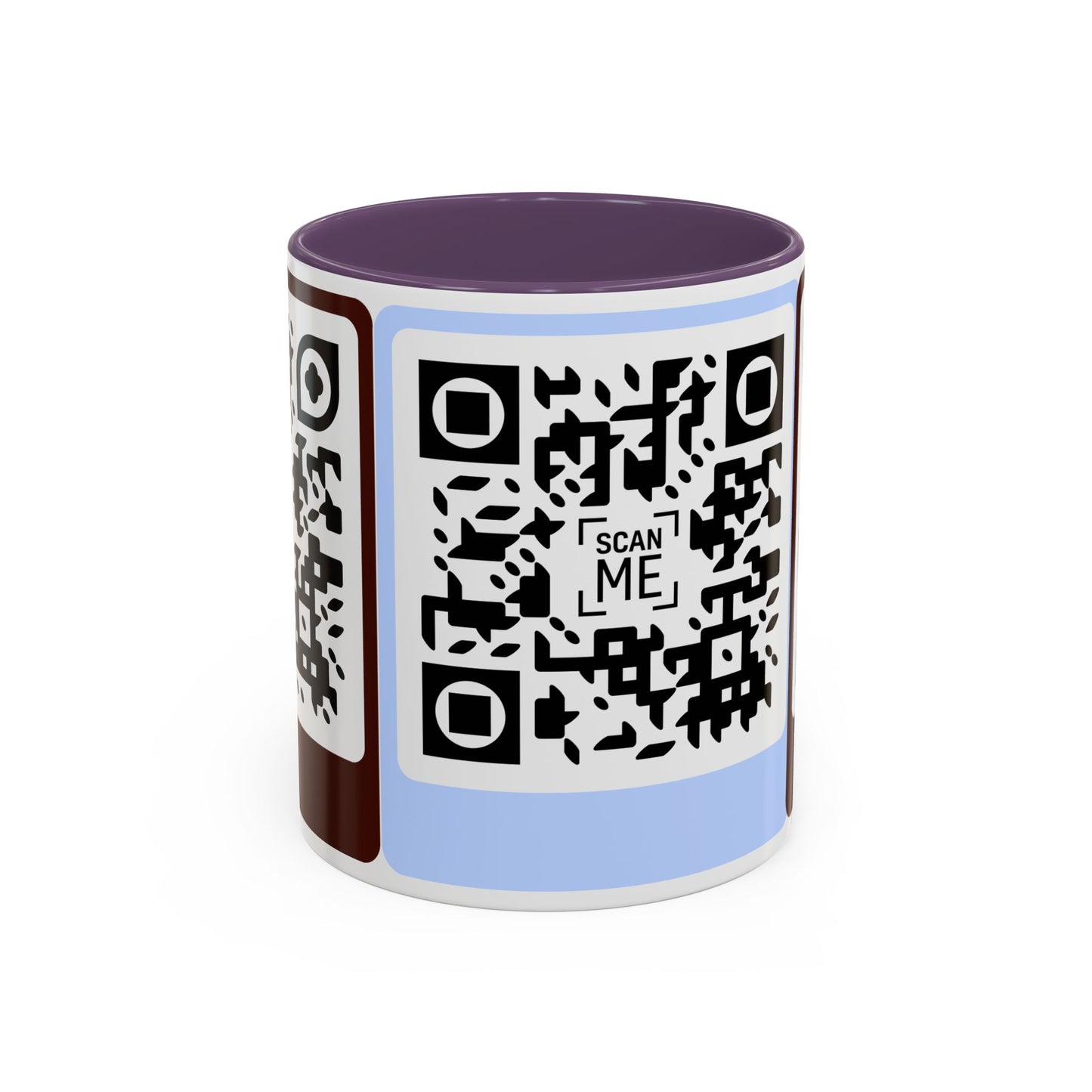 Coffee Mug, Scannable 'Smile' & 'Greatness' QR Code Design