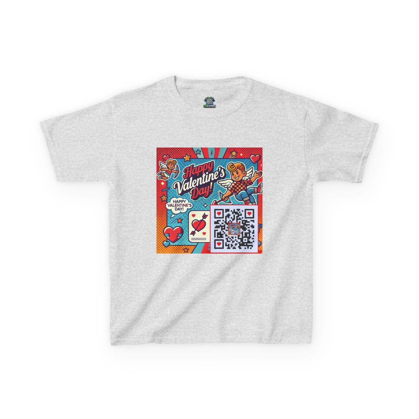 Valentines Day QR Code Kids Tee