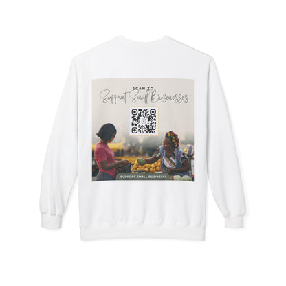 Support Small Business - Unisex Midweight Softstyle Fleece Crewneck Sweatshirt