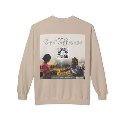Support Small Business - Unisex Midweight Softstyle Fleece Crewneck Sweatshirt