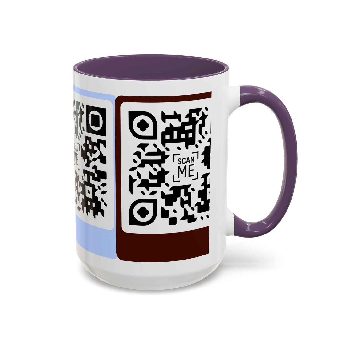 Coffee Mug, Scannable 'Smile' & 'Greatness' QR Code Design