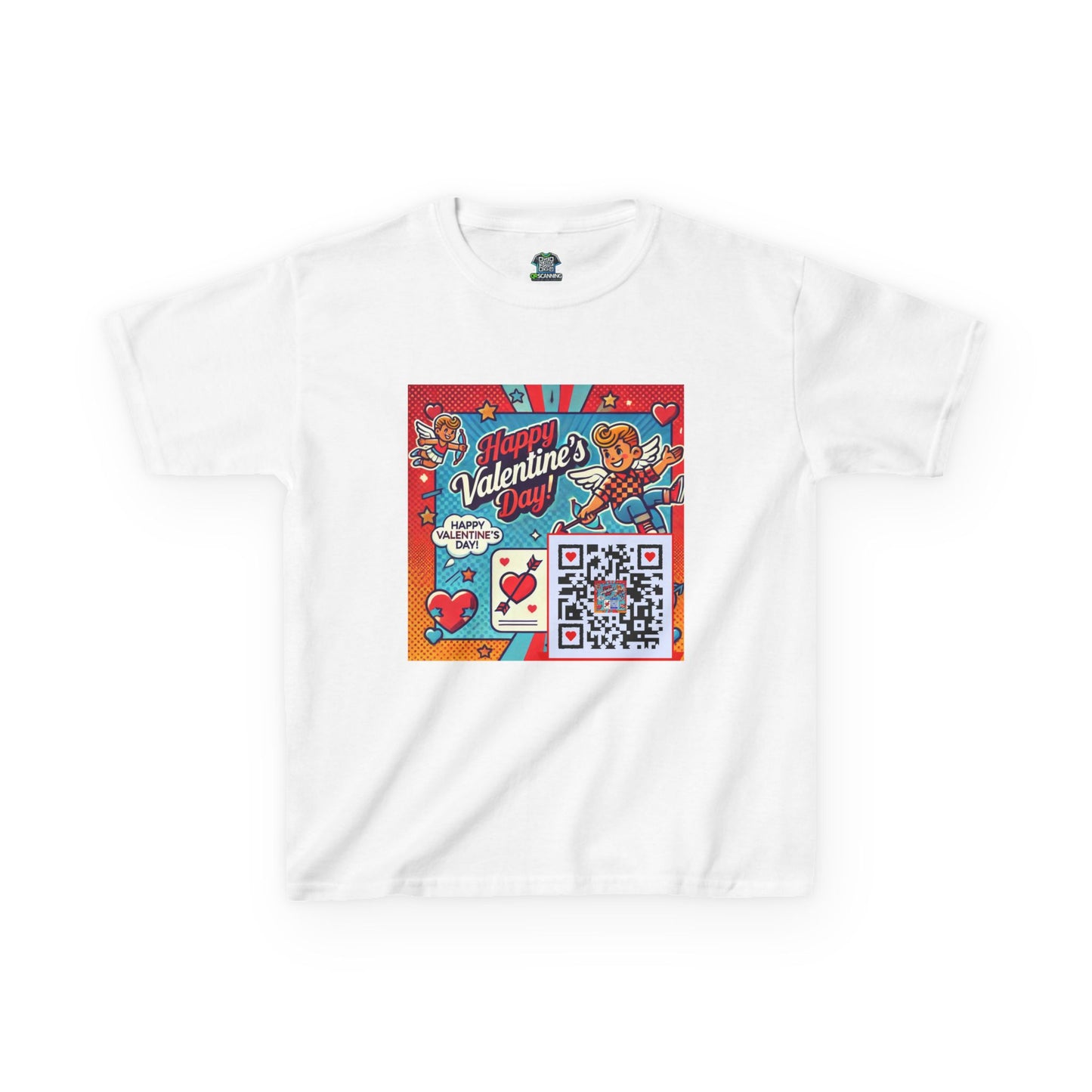 Valentines Day QR Code Kids Tee