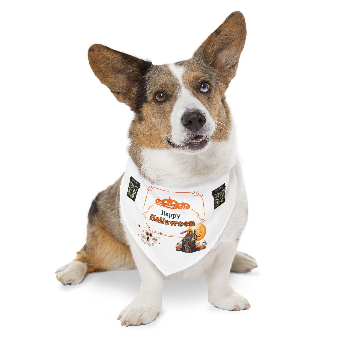 Howl-o-ween QR Pet Bandana Collar