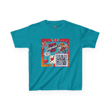 Valentines Day QR Code Kids Tee