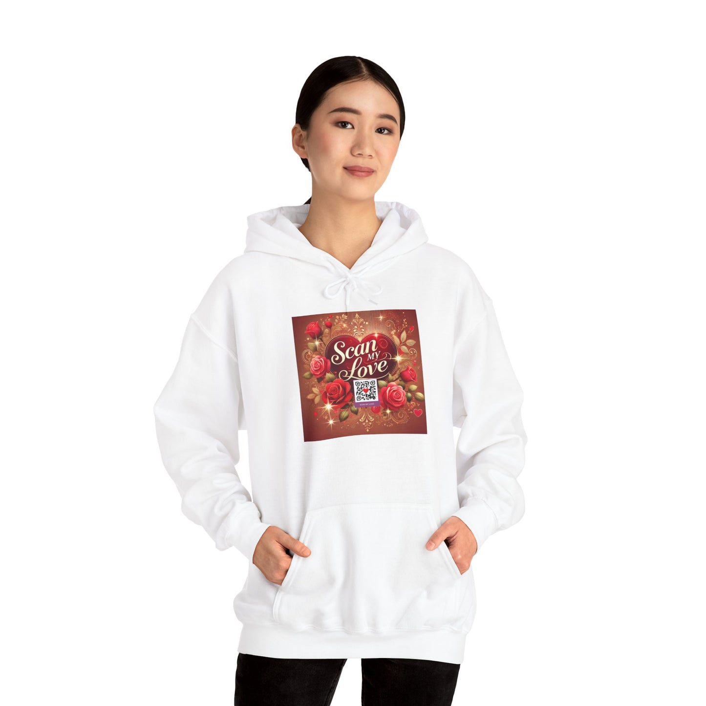 Scan My Love - Unisex Heavy Blend™ Hooded Sweatshirt