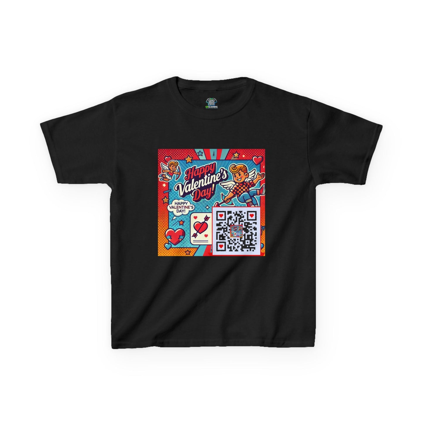 Valentines Day QR Code Kids Tee