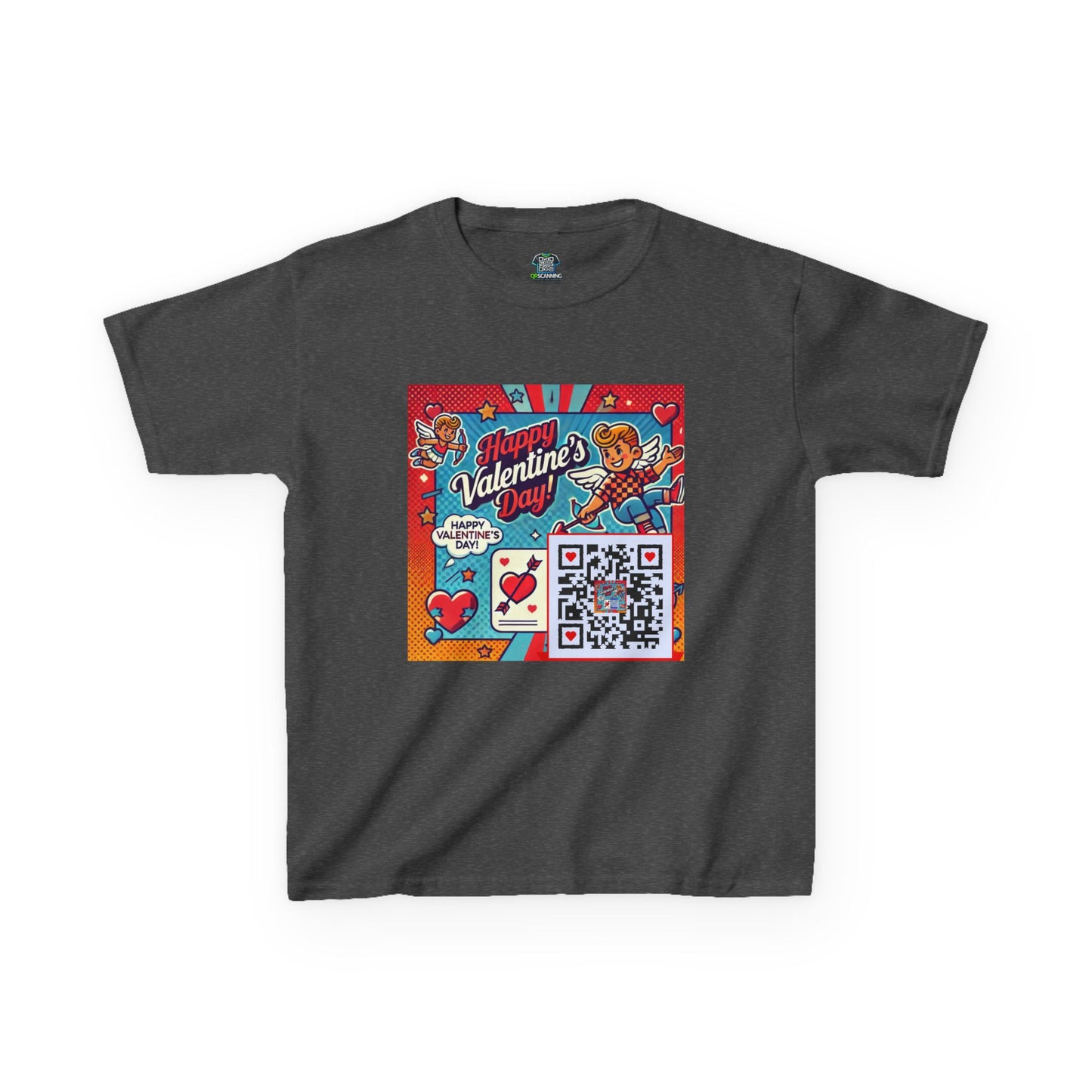 Valentines Day QR Code Kids Tee