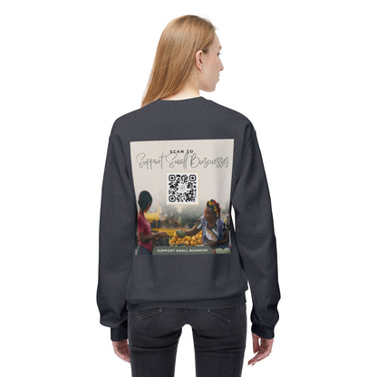 Support Small Business - Unisex Midweight Softstyle Fleece Crewneck Sweatshirt
