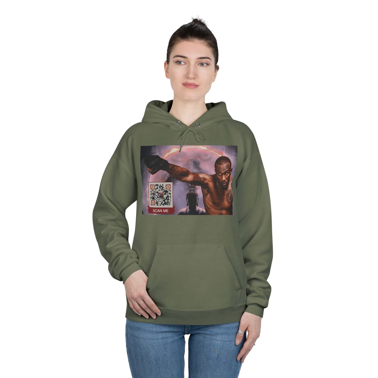 QR Custom "Sacred Beast" Unisex EcoSmart® Pullover Hoodie Sweatshirt