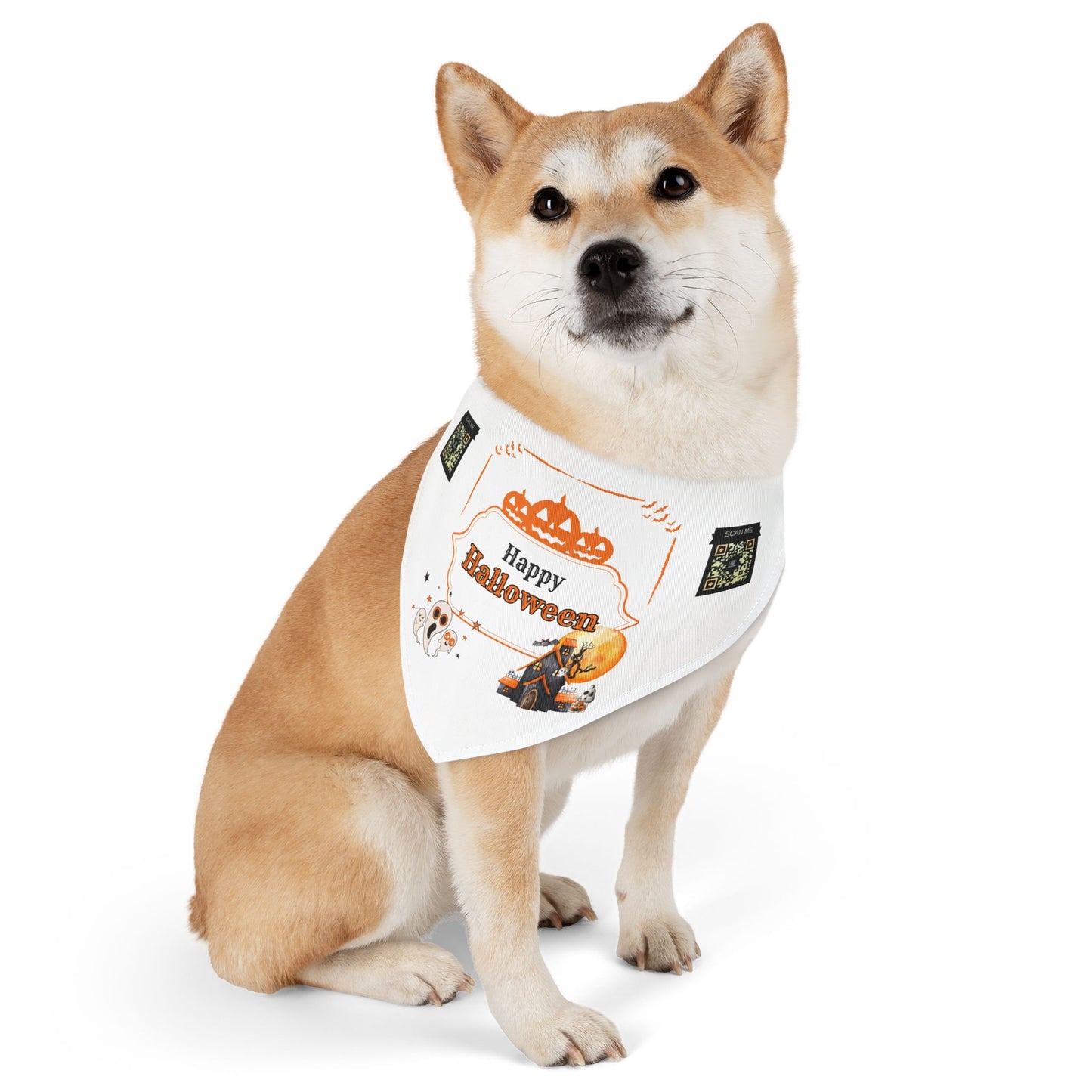 Howl-o-ween QR Pet Bandana Collar