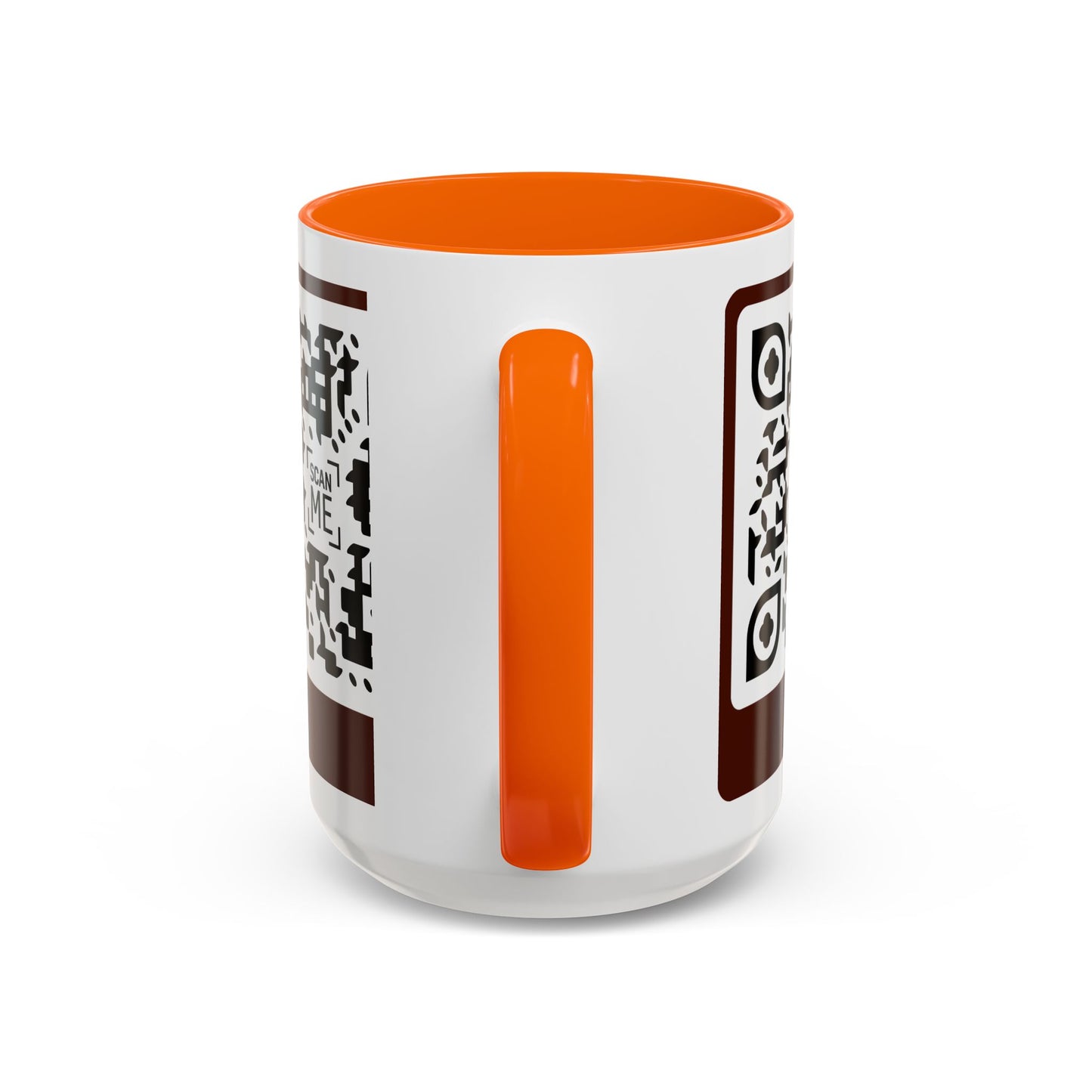 Coffee Mug, Scannable 'Smile' & 'Greatness' QR Code Design