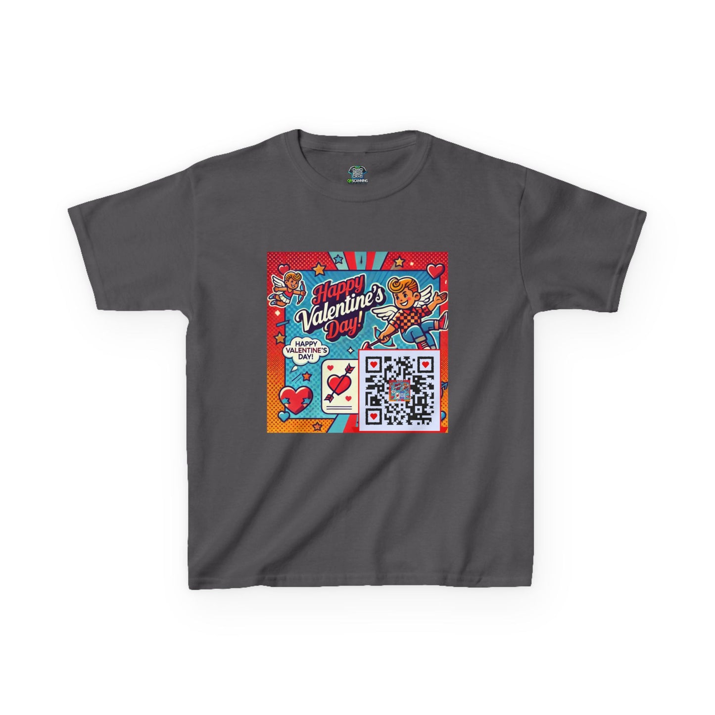 Valentines Day QR Code Kids Tee