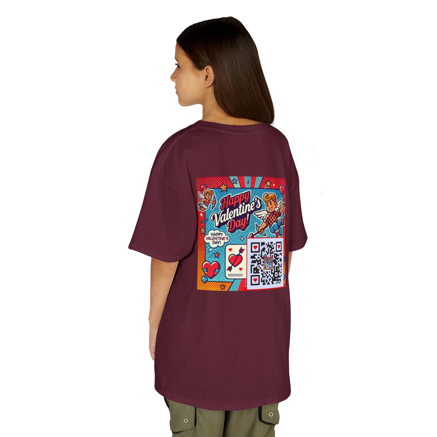 Valentines Day QR Code Kids Tee