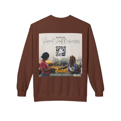 Support Small Business - Unisex Midweight Softstyle Fleece Crewneck Sweatshirt