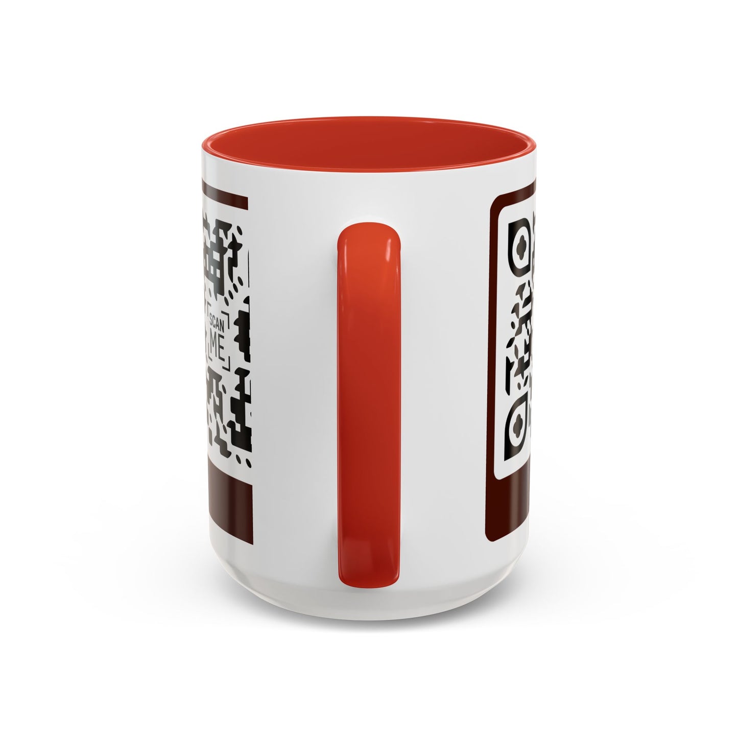 Coffee Mug, Scannable 'Smile' & 'Greatness' QR Code Design