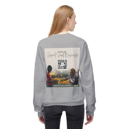 Support Small Business - Unisex Midweight Softstyle Fleece Crewneck Sweatshirt