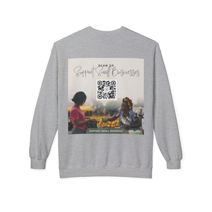 Support Small Business - Unisex Midweight Softstyle Fleece Crewneck Sweatshirt