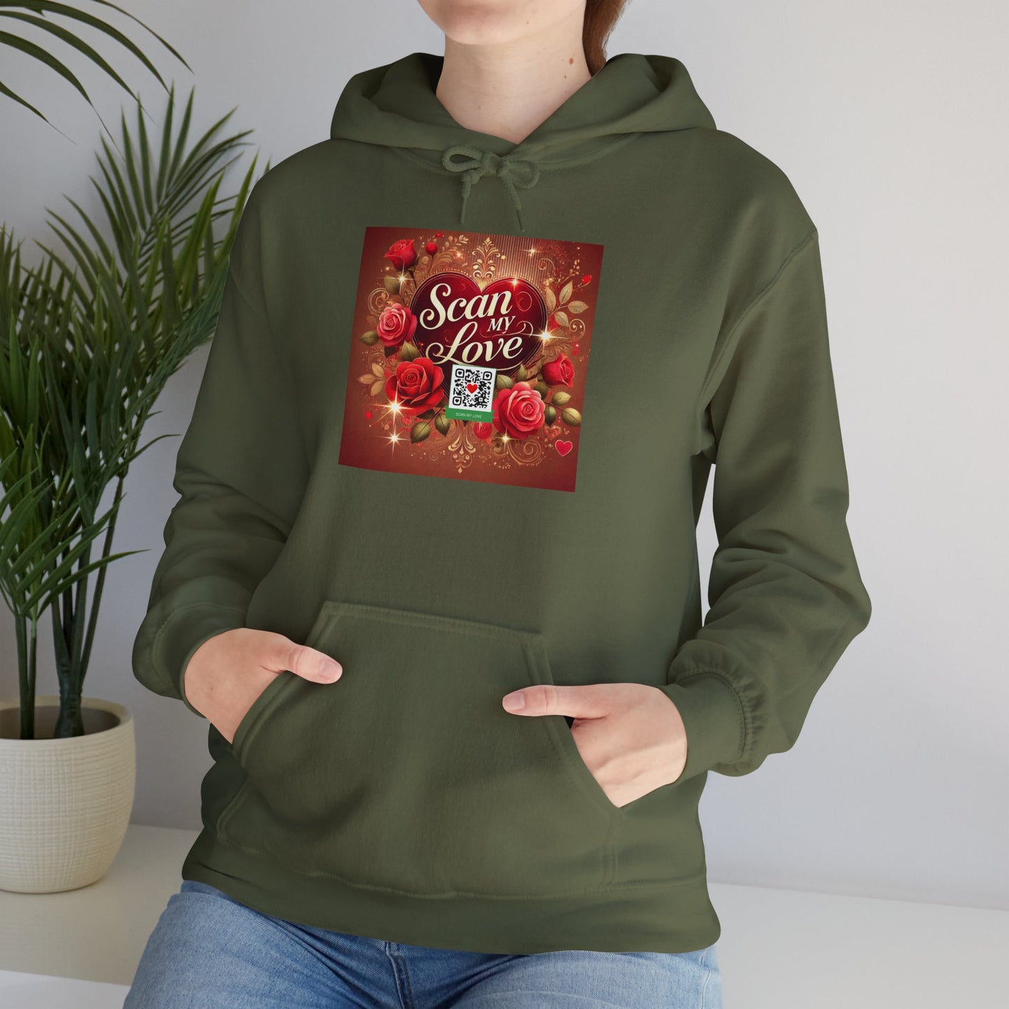 Scan My Love - Unisex Heavy Blend™ Hooded Sweatshirt