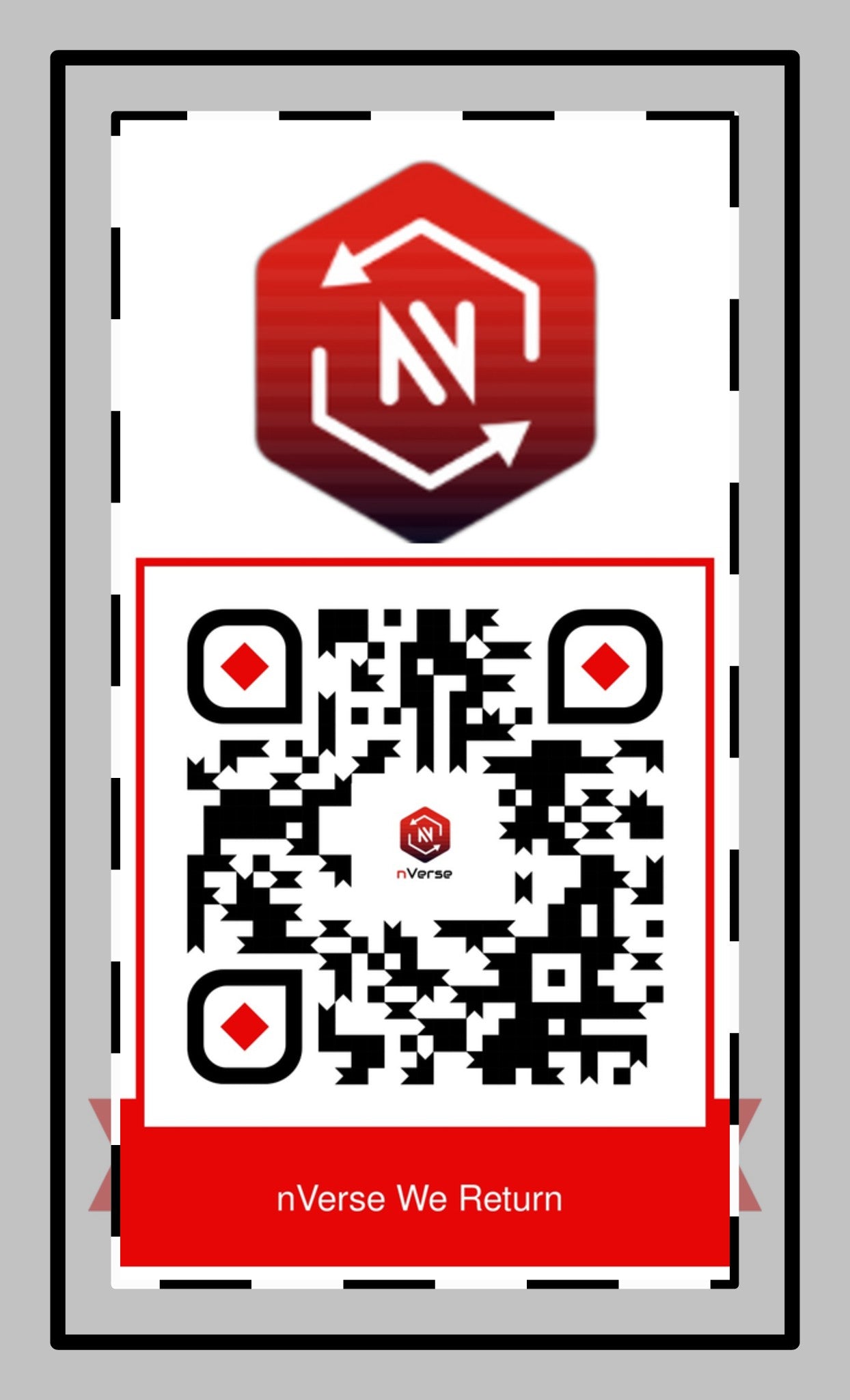 QR Code Custom Shape Magnets "nVerse"