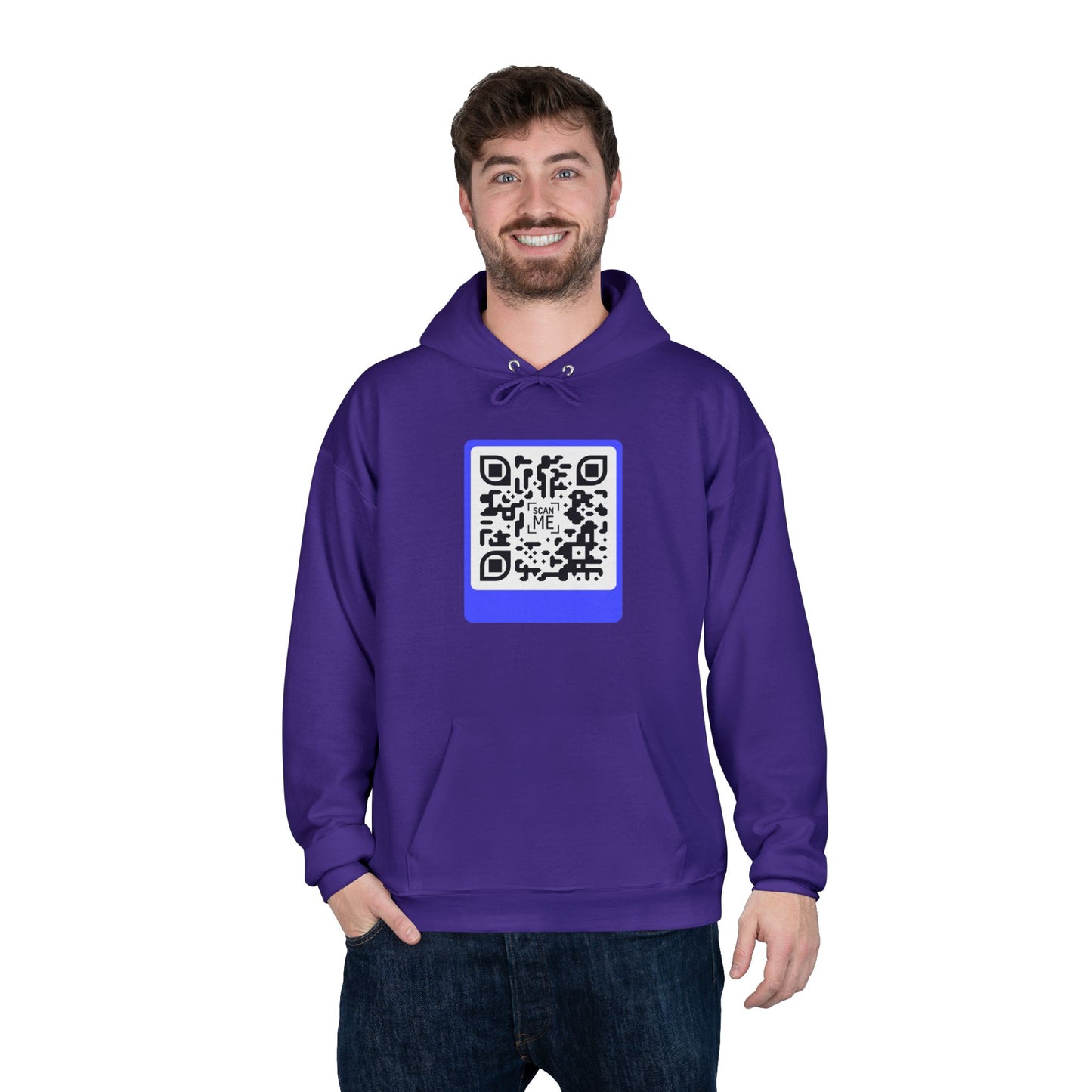 Scannable 'Smile' QR Code Hoodie