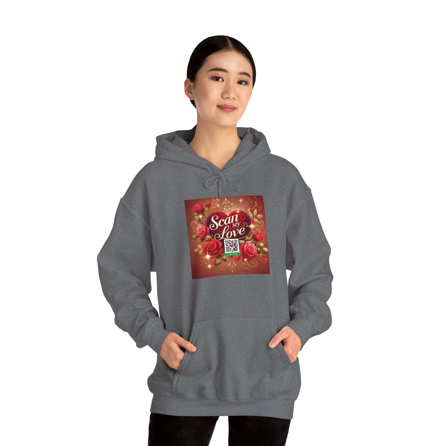 Scan My Love - Unisex Heavy Blend™ Hooded Sweatshirt