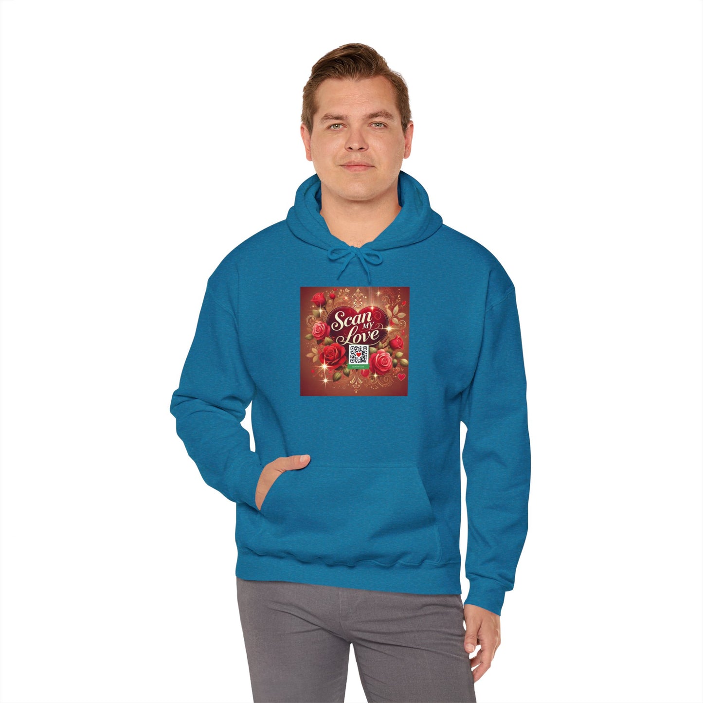 Scan My Love - Unisex Heavy Blend™ Hooded Sweatshirt