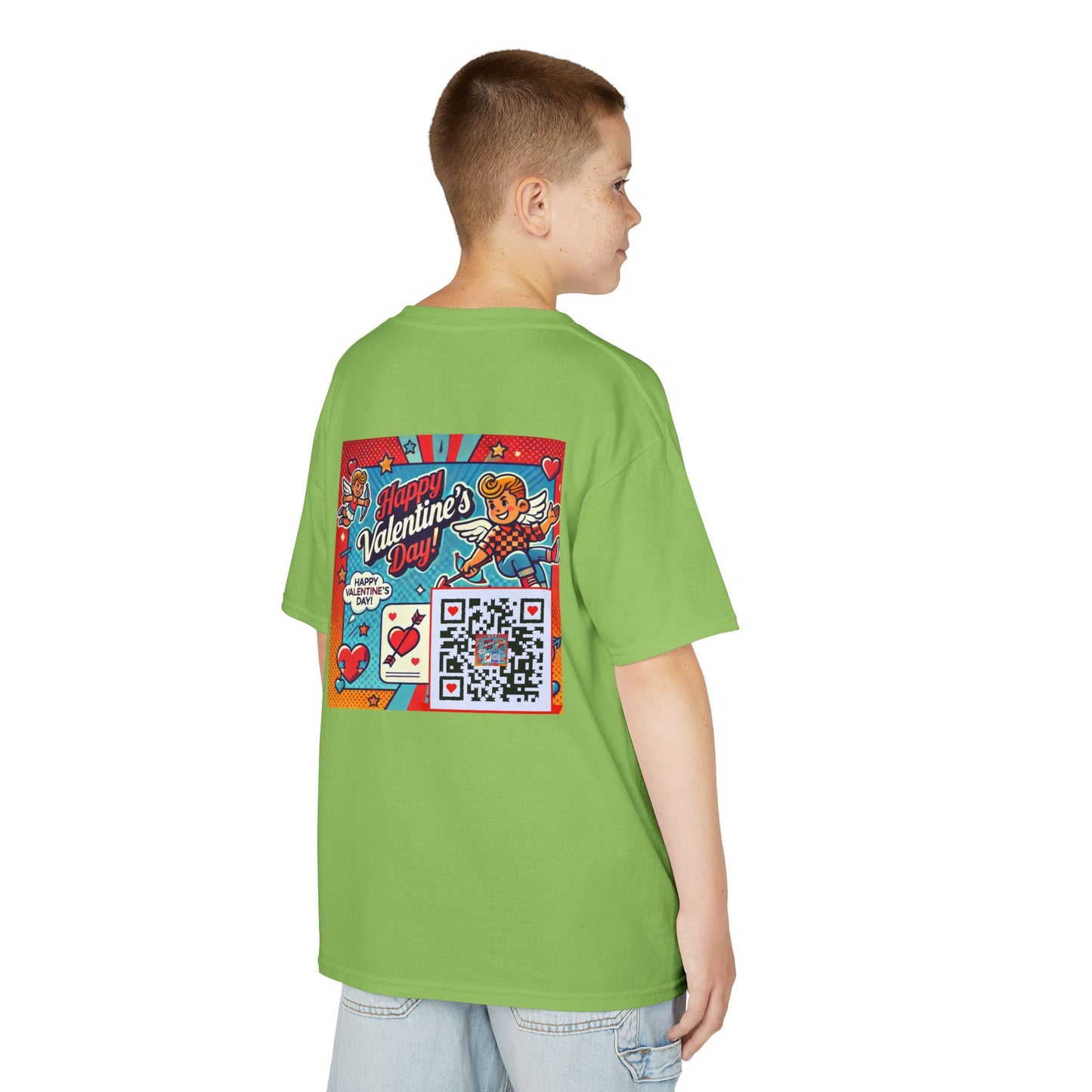 Valentines Day QR Code Kids Tee