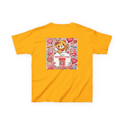 Kids T-Shirt Happy Valentines Day Scannable QR Code