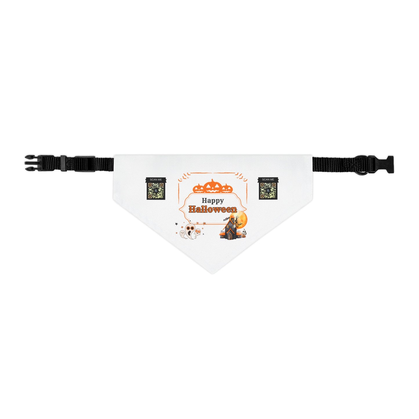 Howl-o-ween QR Pet Bandana Collar
